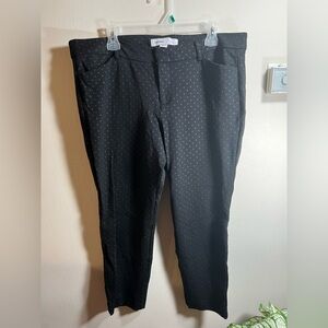 Old Navy Black Pixie Pants with Polka Dots